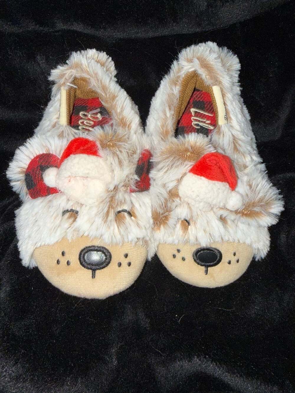 Dearfoams Kids Holiday Dog Slippers Size US 5-7